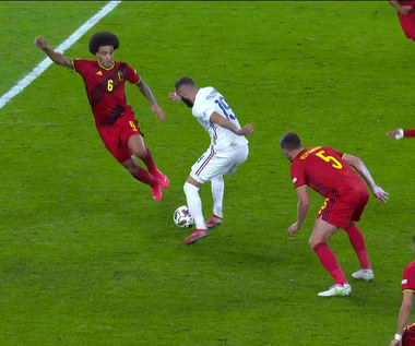 Belgia - Francja: Karim Benzema na 1-2. WIDEO (Polsat Sport)