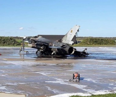 Belgijski F-16 spłonął. "Zestrzelił" go mechanik