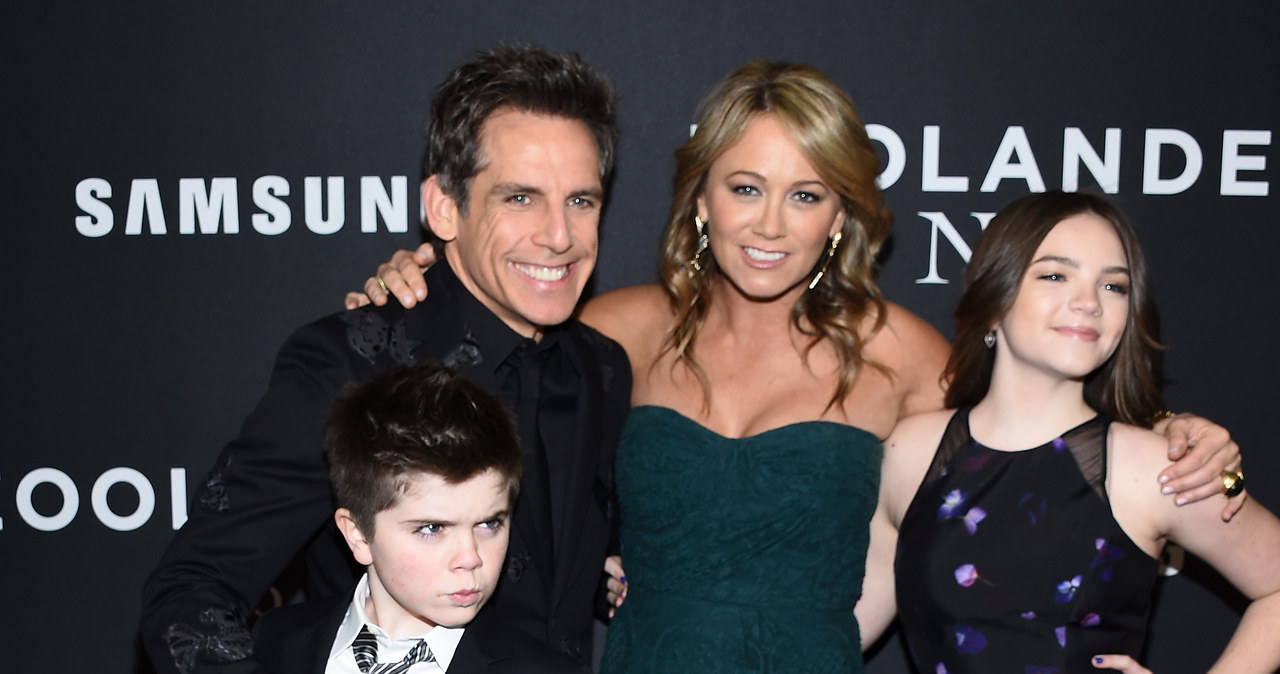 Ben Stiller i Christine Taylor z dziećmi /Dimitrios Kambouris / Staff /Getty Images