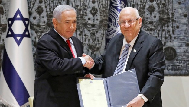 Benjamin Netanjahu i Reuwen Riwlin /ABIR SULTAN /PAP/EPA