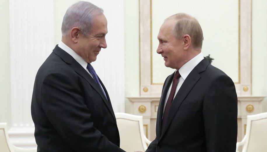 Benjamin Netanjahu i Władimir Putin /MAXIM SHEMETOV / POOL /PAP/EPA