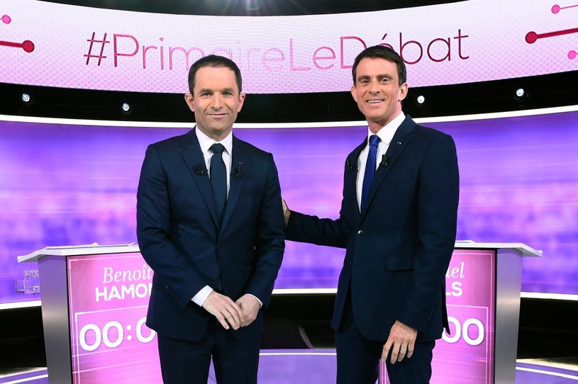 Benoit Hamon i Manuel Valls /AFP