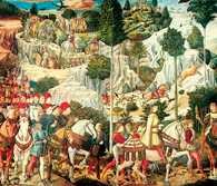 Benozzo Gozzoli, Pochód Trzech Króli, fragment fresku, 1459-61 /Encyklopedia Internautica