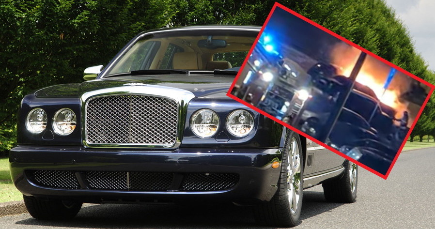 Bentley Arnage spłonął w Krakowie /Informacja prasowa