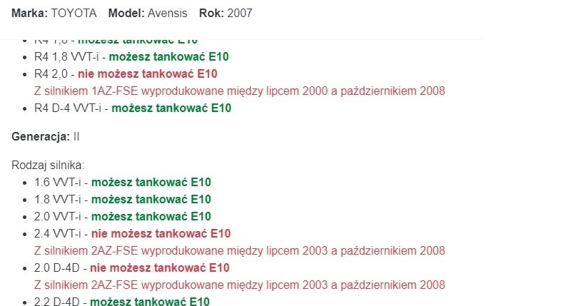 Benzyna E10 do diesla? Podobno w Avensisie można /Ministerstwo Klimatu i Środowiska /