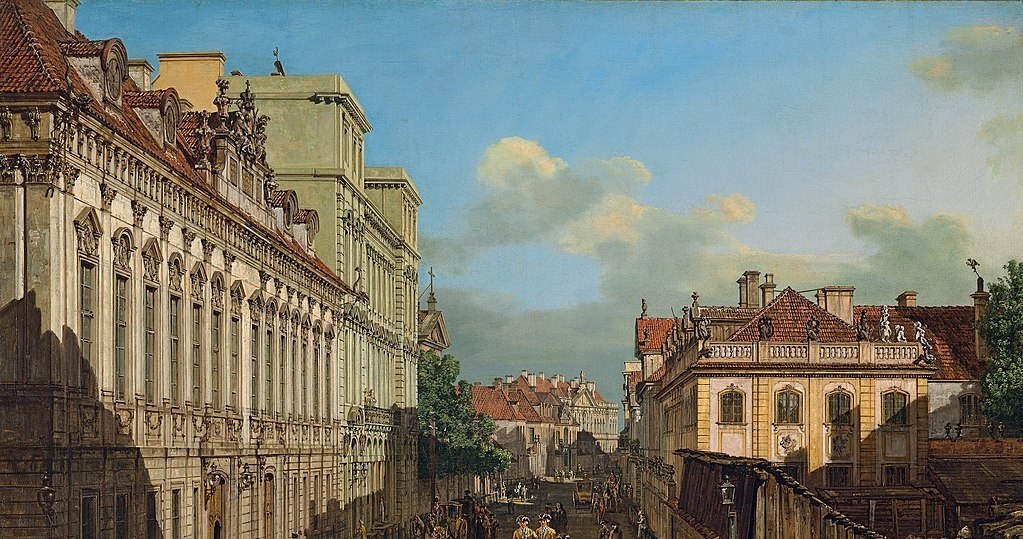 Bernardo Bellotto zwany Canaletto, Ulica Miodowa (1777) /domena publiczna