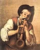 Bernardo Strozzi, Grający na flecie, ok. 1623-25 /Encyklopedia Internautica
