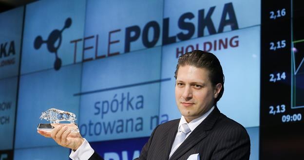 Bernhard Friedl, prezes Tele-Polska Holding, wczasie debiutu na GPW /PAP