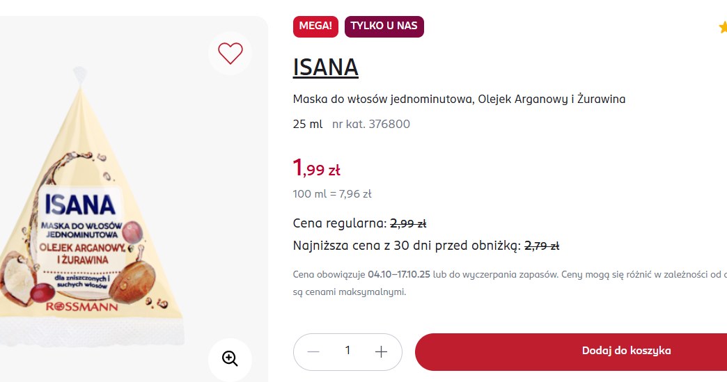 Bestsellerowe maski od Isana w Rossmann /Rossmann /INTERIA.PL