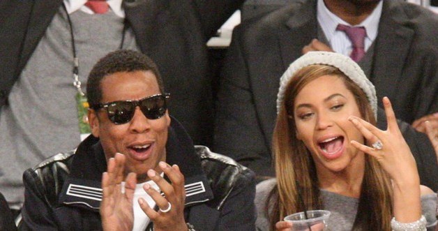 Beyonce i Jay-Z na meczu. /Jason Merrit /Getty Images