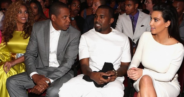 Beyonce, Jay-Z, Kanye West i Kim Kardashian /- /Getty Images