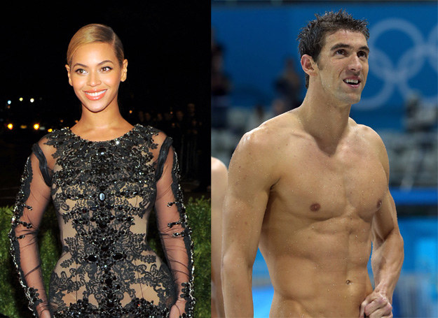 Beyonce Knowles i Michael Phelps /Getty Images