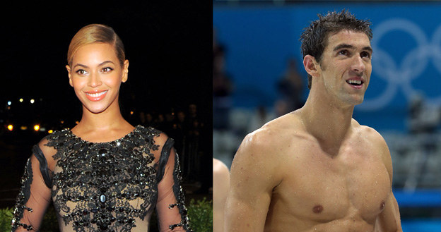 Beyonce Knowles i Michael Phelps /Getty Images