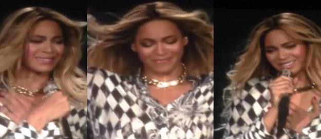Beyonce nie potrafiła powstrzymać łez /