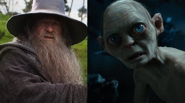 Bez nich nie byłoby "Hobbita": Ian McKellen jako Gandalf i Andy Serkins w roli Golluma /materiały dystrybutora