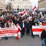 Paweł Łatuszka "Bez wolnej Białorusi nie będzie bezpiecznej Polski". Marsz z okazji Dnia Wolności