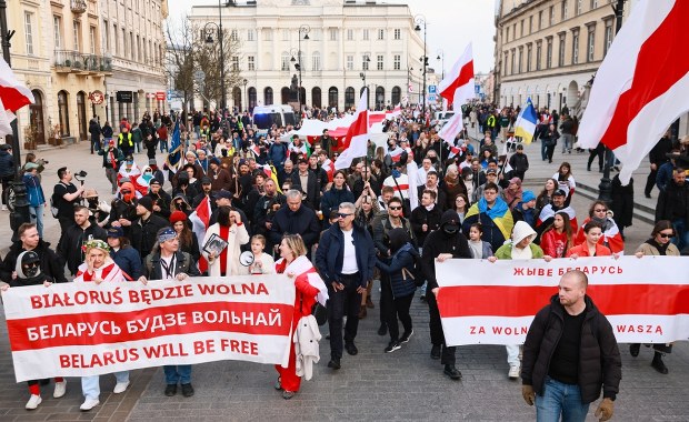 "Bez wolnej Białorusi nie będzie bezpiecznej Polski". Marsz z okazji Dnia Wolności
