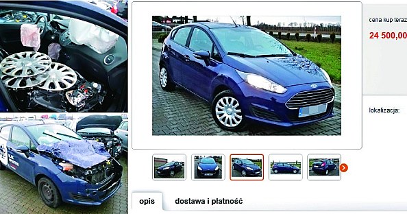 „Bezwypadkowa” Fiesta z Danii – po numerze rejestracyjnym udało się ustalić jej prawdziwą przeszłość. /Motor