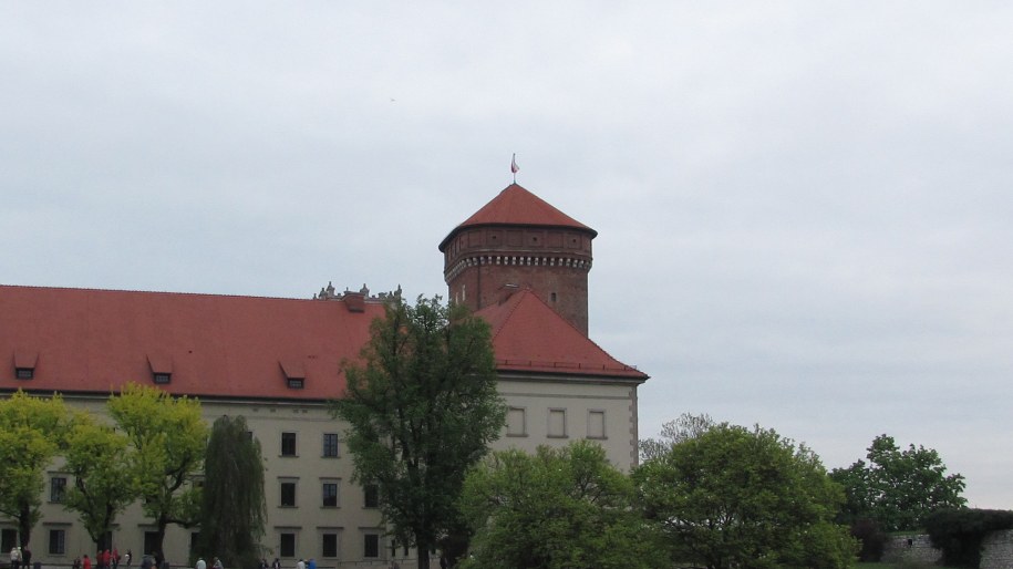 Biało-czerwona flaga na Wawelu /Maciej Grzyb /RMF FM