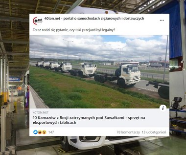 Biały konwój rosyjskich Kamazów w Polsce. Gdzie się podziały ciężarówki?