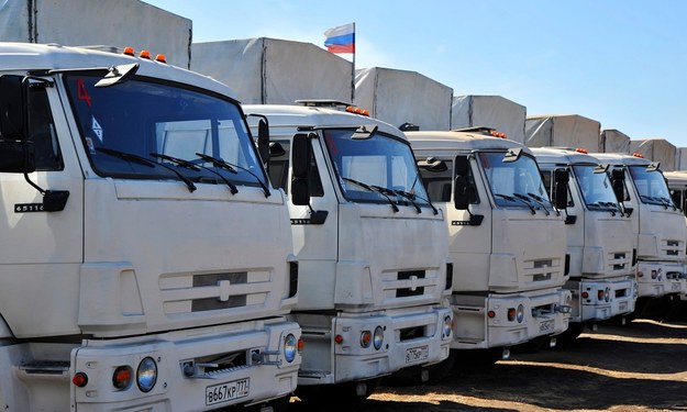 Biały konwój rosyjskiej pomocy humanitarnej / 	ARKADY BUDNITSKY    /PAP/EPA
