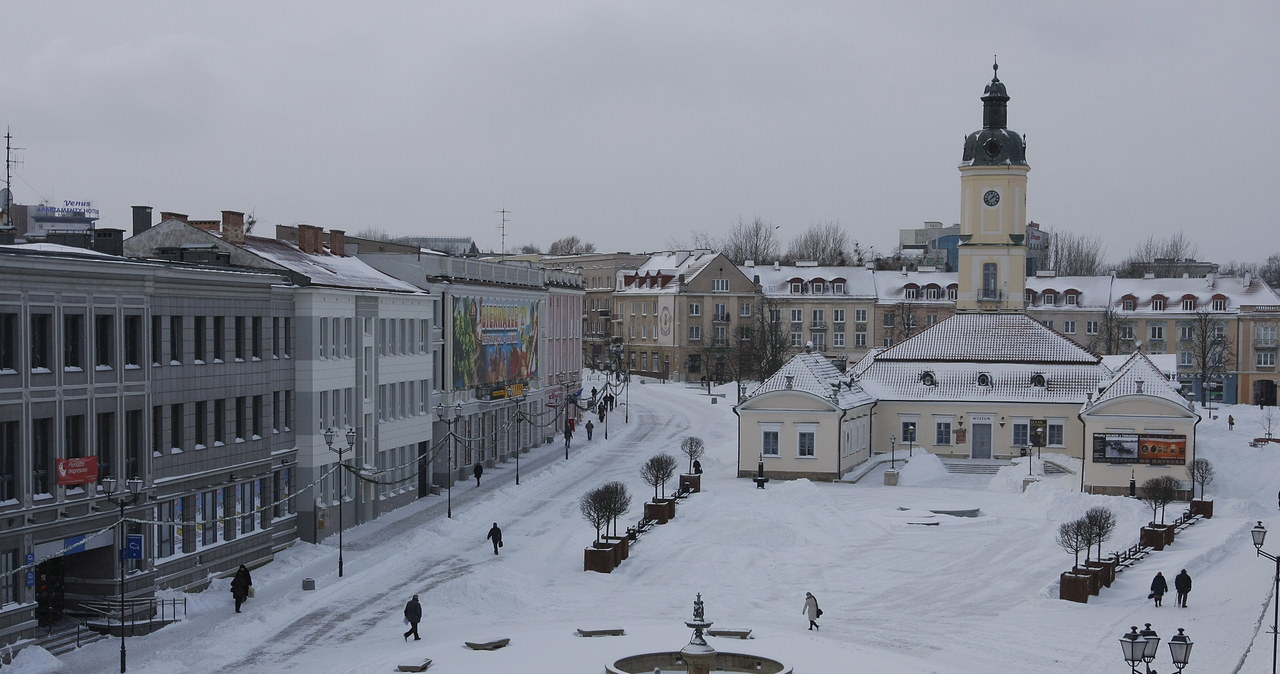 Białystok przykryty śniegiem