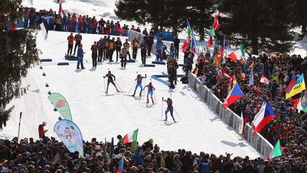 Biathlonistki podczas mistrzostw świata w Anterselvie /ANDREA SOLERO /PAP/EPA