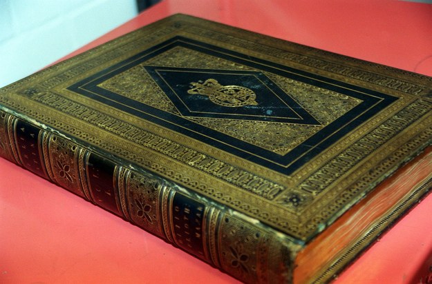 Biblia Gutenberga z British Library w Londynie /ARIELE GOLDMAN /PAP/EPA