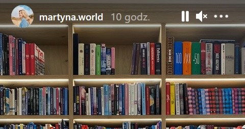 Biblioteczka Martyny Wojciechowskiej /Screen z instastory www.instagram.com/martyna.world /Instagram