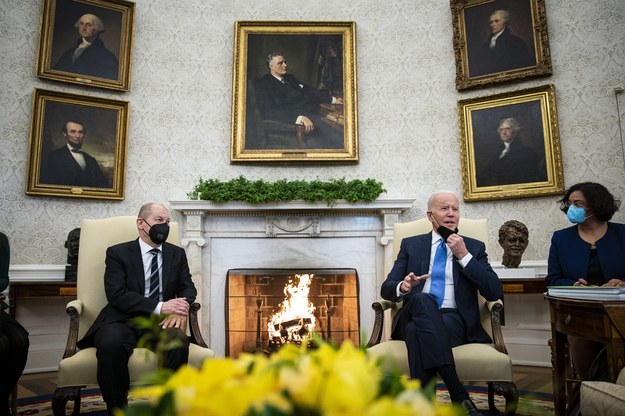 Biden: Jeśli Rosja zdecyduje się na agresję, odpowiemy razem z Niemcami i całym NATO /AL DRAGO / POOL /PAP/EPA