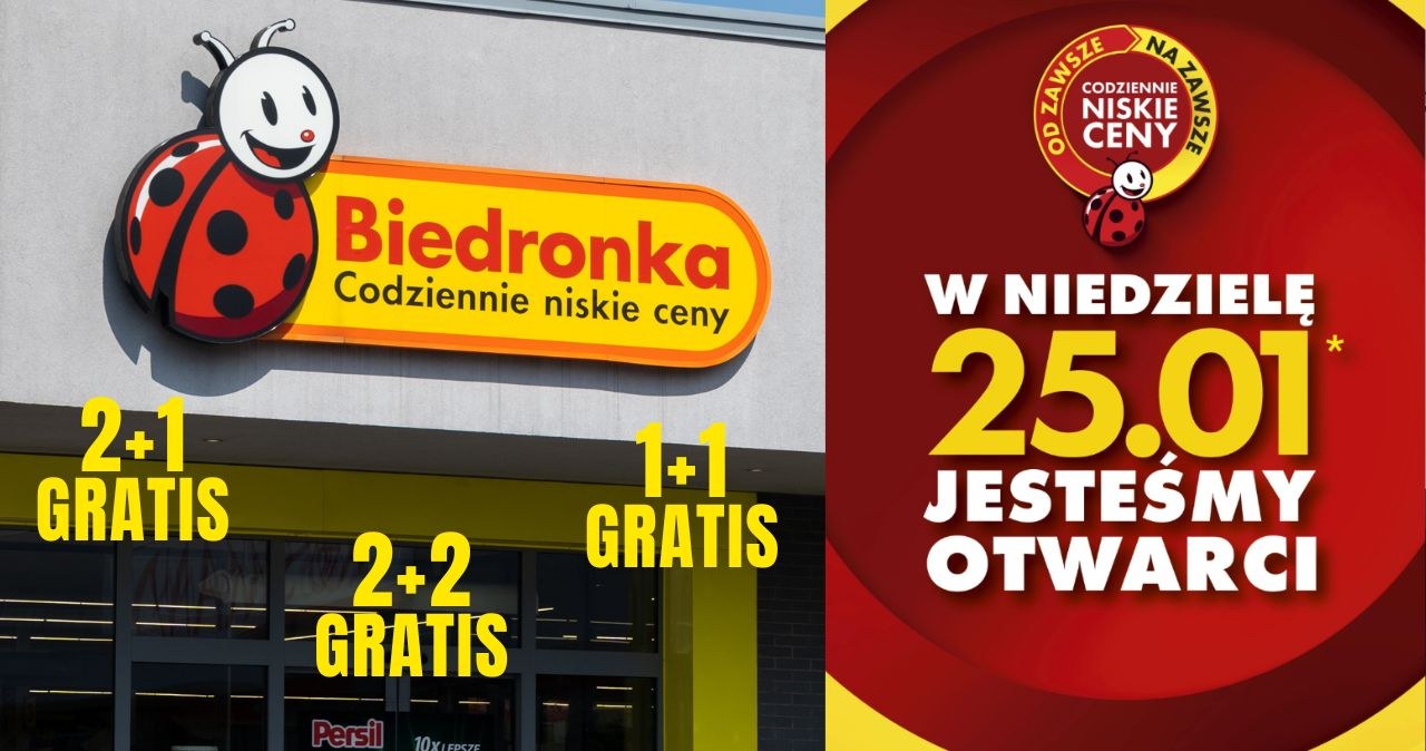 Biedronka kusi gratisami. Weekendowe promocje i otwarte sklepy 25.01 /Biedronka /INTERIA.PL