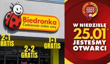 Biedronka kusi gratisami. Weekendowe promocje i otwarte sklepy 25.01