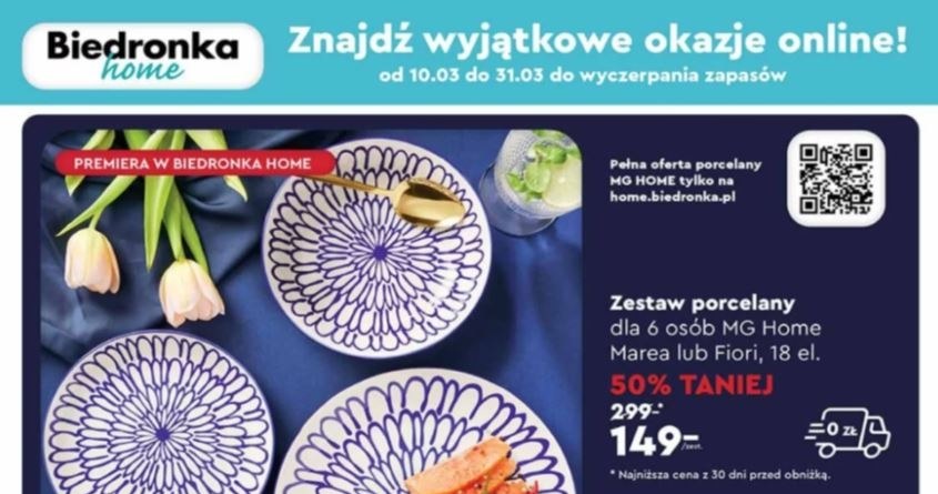 Biedronka oferuje 50% rabatu na porcelanę! /Biedronka /INTERIA.PL