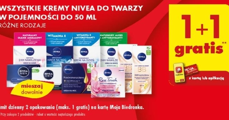 Biedronka oferuje kremy Nivea w gratisie! /Biedronka /INTERIA.PL