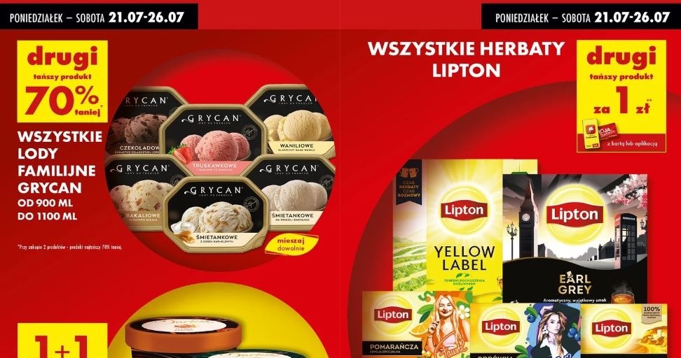 Biedronka oferuje lody Grycan w gratisie! /Biedronka /INTERIA.PL