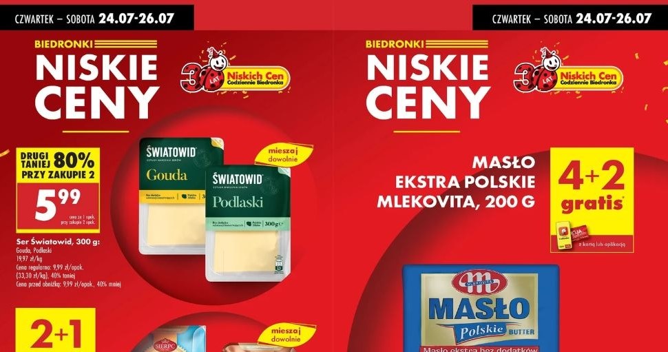 Biedronka oferuje masło w gratisie! /Biedronka /INTERIA.PL