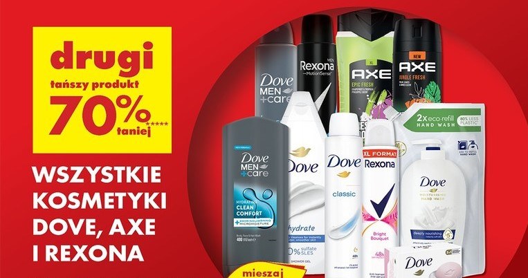 Biedronka oferuje ogromny rabat na Dove, Axe i Rexone! Warto się spieszyć - ta promocja na kosmetyki nie trwa długo! /Biedronka /INTERIA.PL