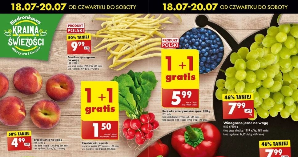 Biedronka oferuje promocje na owoce i warzywa! /Biedronka /INTERIA.PL