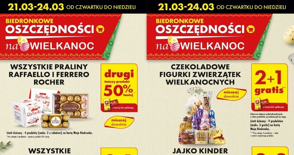 Biedronka oferuje słodycze w gratisie na Wielkanoc! /Biedronka /INTERIA.PL