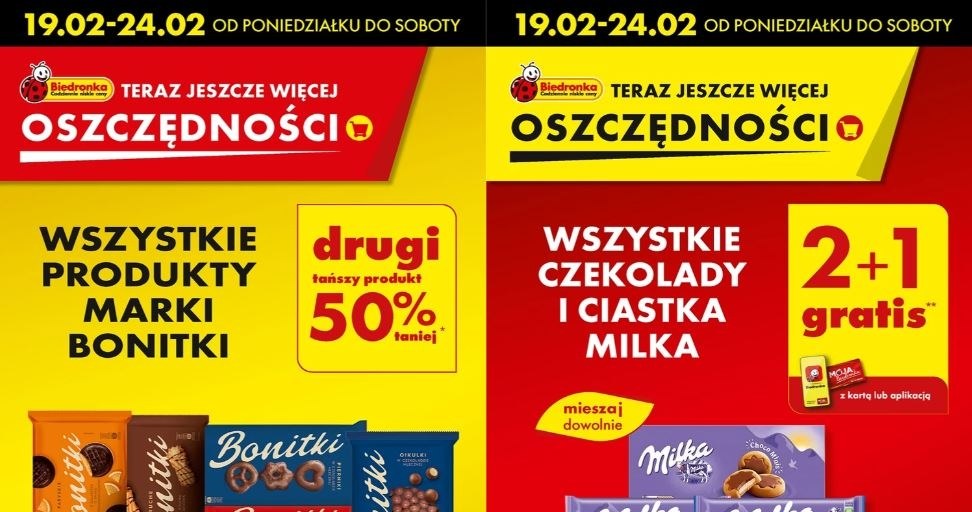 Biedronka oferuje w gratisie czekolady i ciastka Milka! /Biedronka /INTERIA.PL