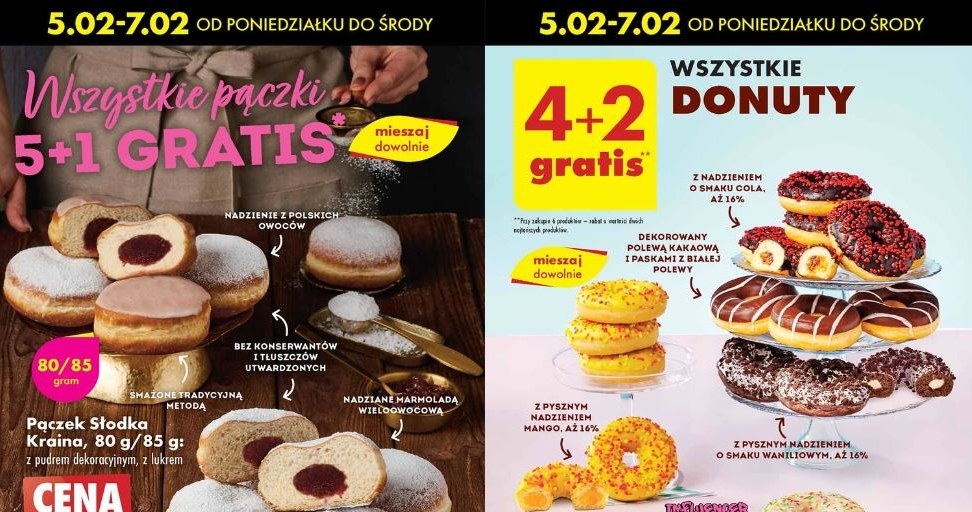 Biedronka oferuje w gratisie pączki i donuty! /Biedronka /INTERIA.PL