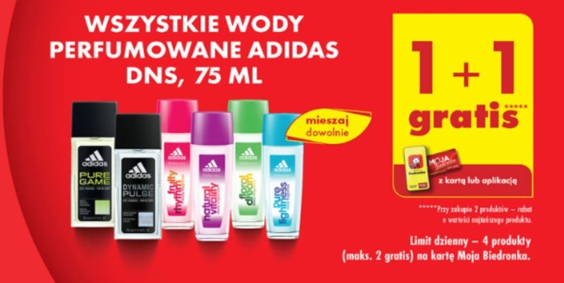 Biedronka oferuje w gratisie perfumy Adidas! /Biedronka /INTERIA.PL