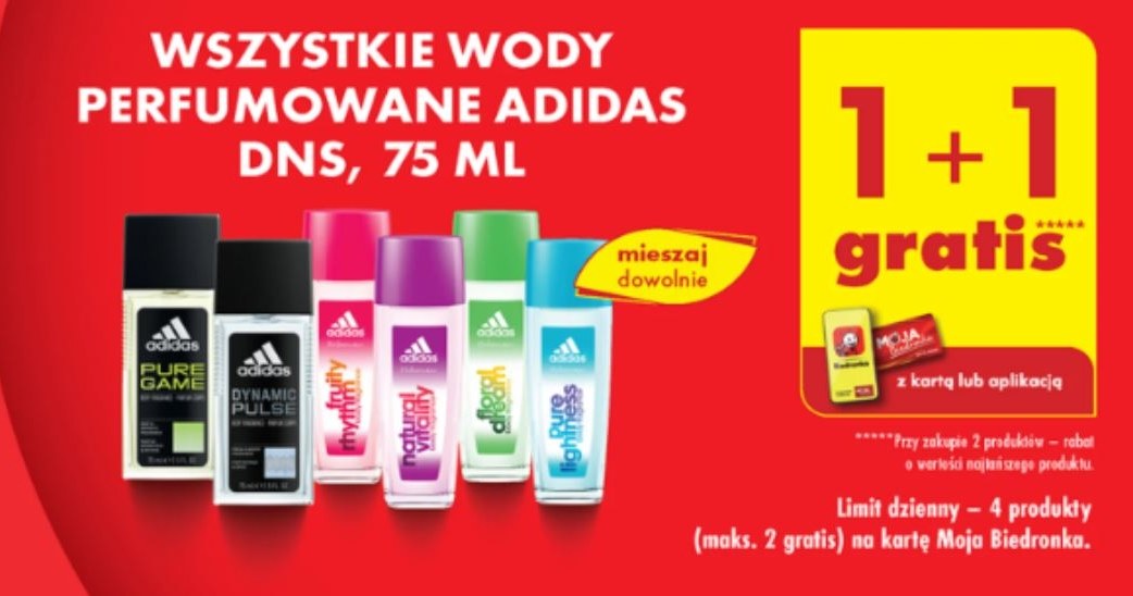 Biedronka oferuje w gratisie perfumy Adidas! /Biedronka /INTERIA.PL