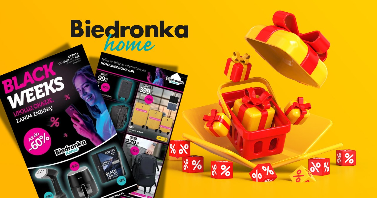 Biedronka rusza z Black Weeks - zobacz, co kupisz nawet 60% taniej /Canva Pro /INTERIA.PL