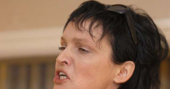 Biedrzyńska podczas konferencji, na której obiecywała rozwód z Miazgą! /- /AKPA