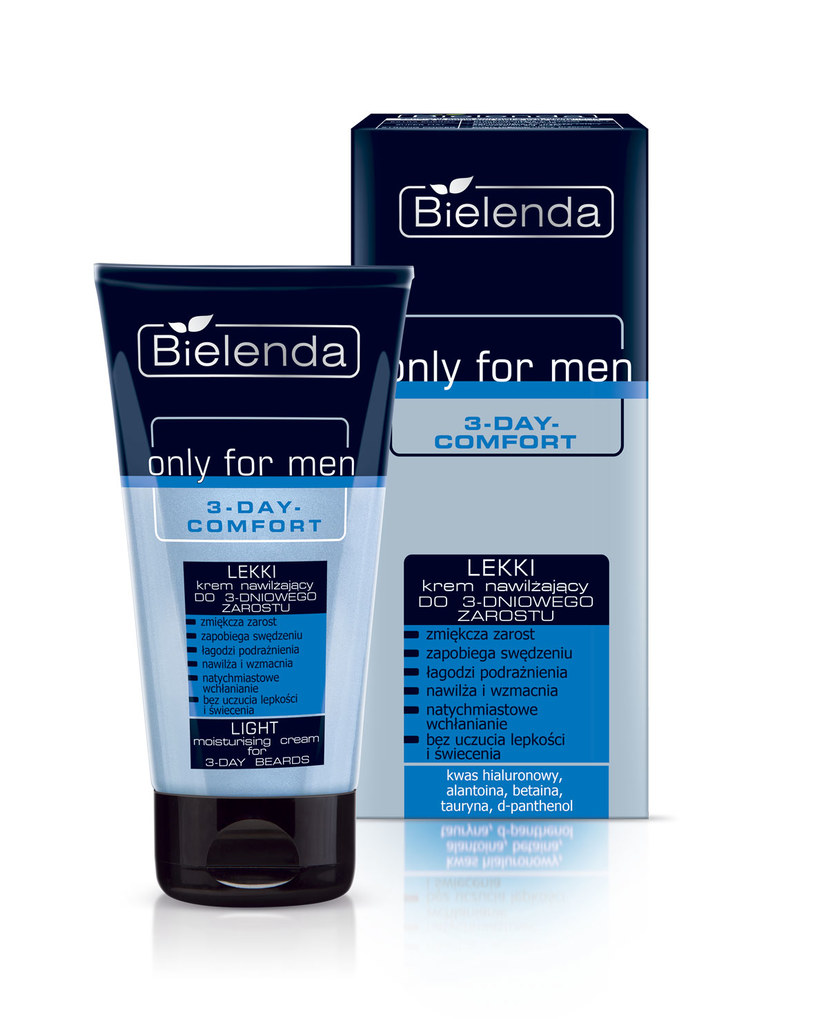 Bielenda ONLY FOR MEN: Lekki krem nawilżający do 3-dniowego zarostu /Styl.pl/materiały prasowe