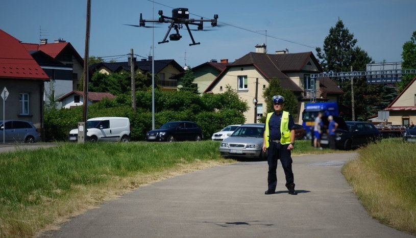 Bielska policja używa drona DJI Matrice RTK /Policja