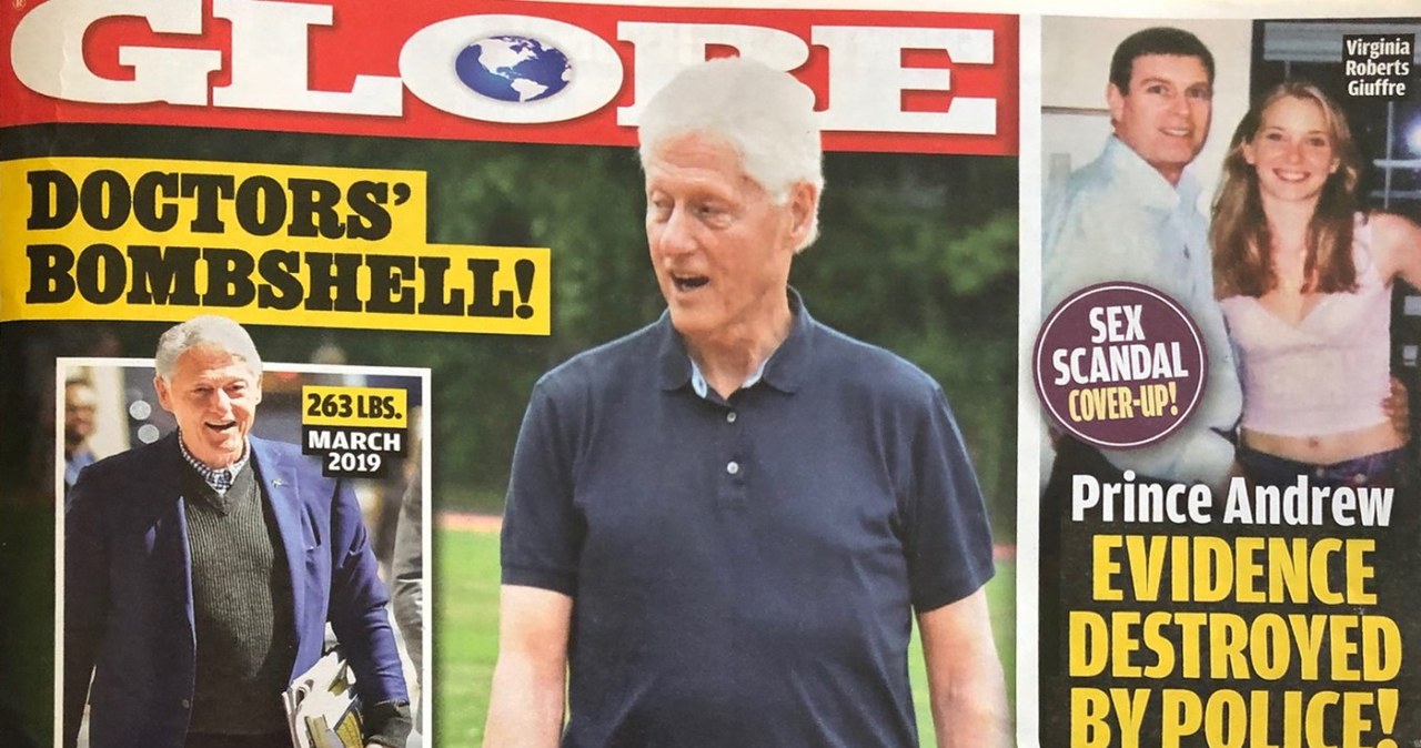 Bill Clinton na okładce "Globe" /materiał zewnętrzny