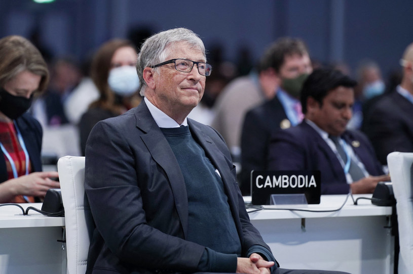 Bill Gates podczas szczytu klimatycznego w Szkocji /AFP