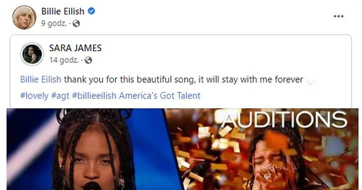 Billie Eilish jest pod wrażeniem talentu Sary James /www.facebook.com/billieeilish /Facebook